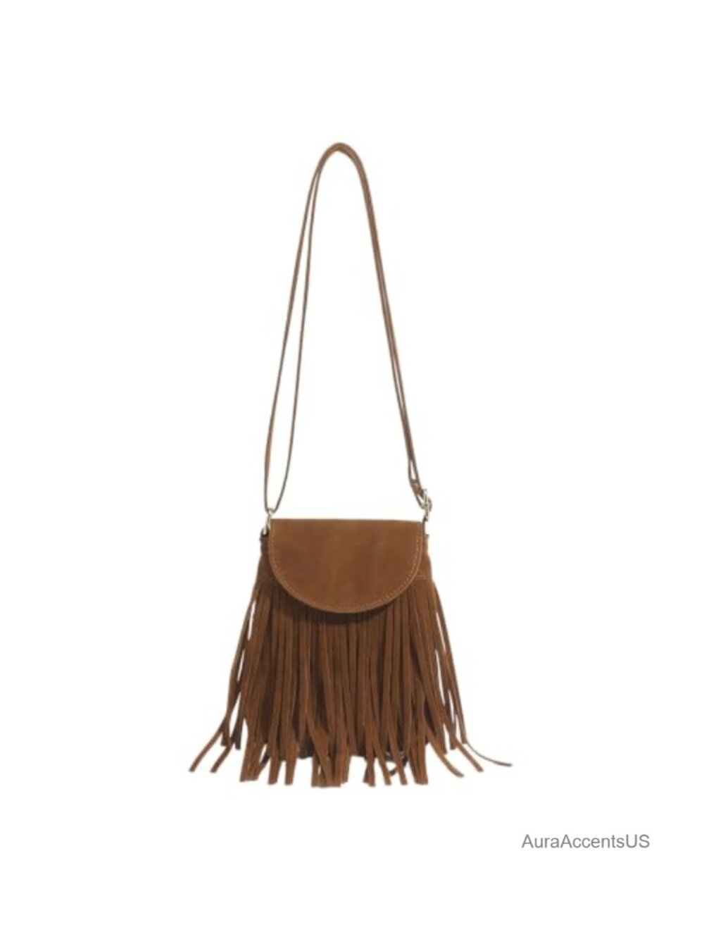 Faux Leather Fringe Hobo Bag Small Crossbody Shoulder Bag Vegan Suede Tassel